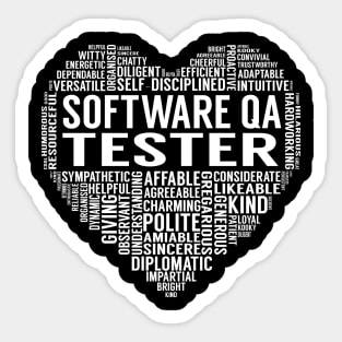 Software Qa Tester Heart Sticker